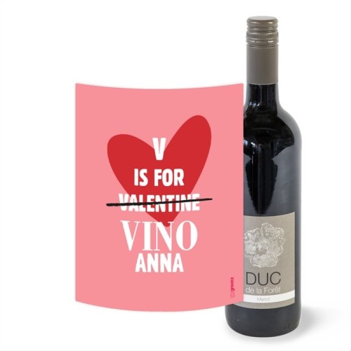 Duc de la Foret | Merlot | Valentine with your own name | 750 ml